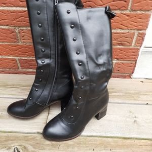 Victorian style black boots